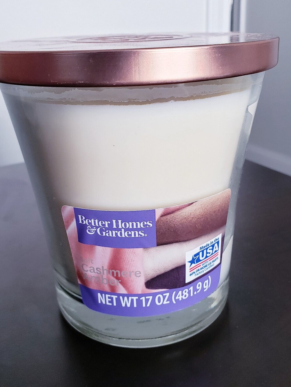 Better Homes And Gardens Soft Cashmere Amber Scented Jar Candle 17oz Two Wick